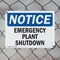 Signmission Emergency Plant Shutdown, 10 in W x Rectangle, Plastic OS-2PACK-NS-P-710-L-11879 - alternate 6
